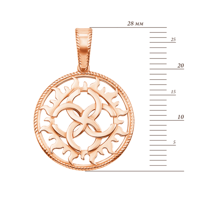 Золота підвіска-оберіг «Весільник». Артикул 31641/01/0