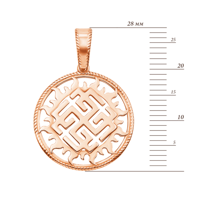 Золота підвіска-оберіг «Родимич». Артикул 31642/01/0