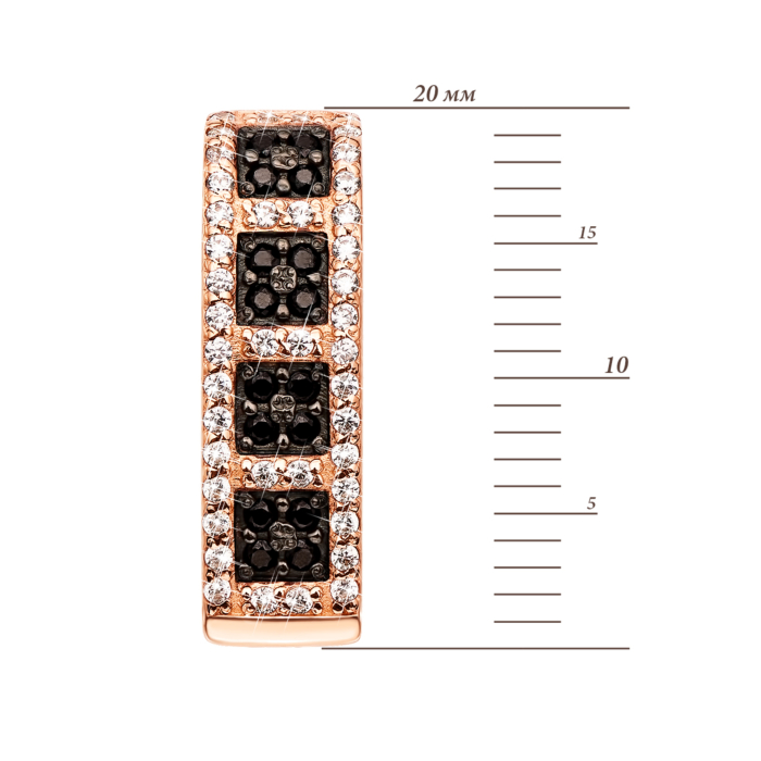 Золота підвіска з фіанітами. Артикул 31648/01/1/440