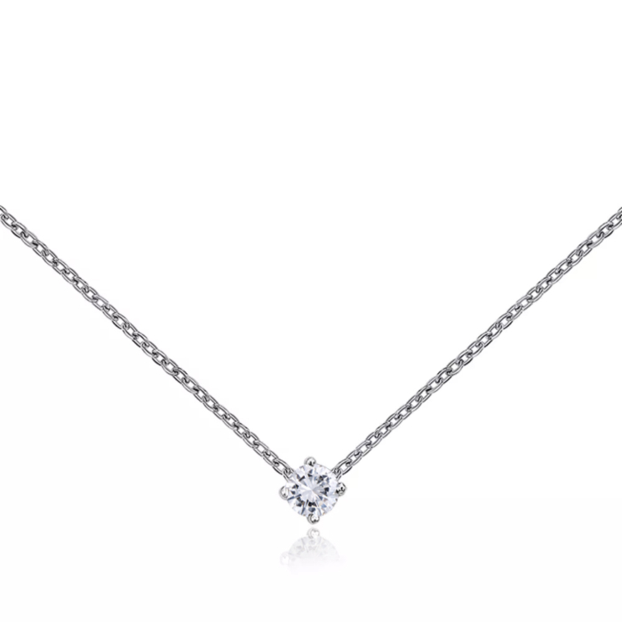 Золотое колье с фианитом Tesori. Артикул 31651/66024-3/02/1/4027