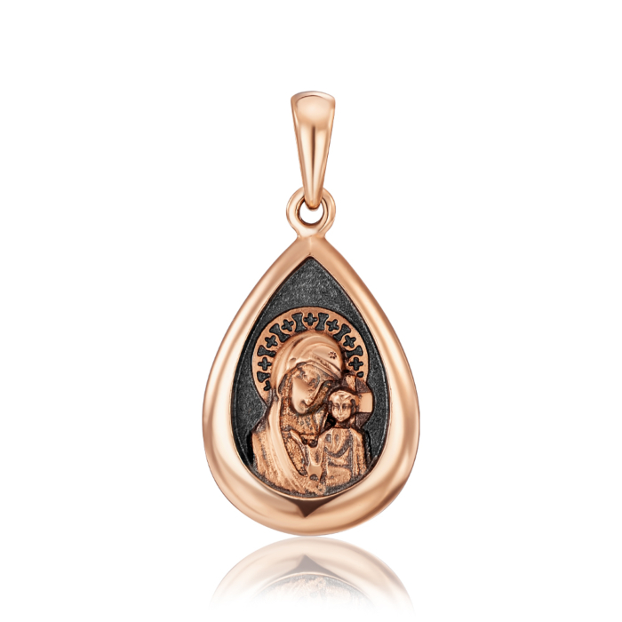 Золота підвіска-іконка Божої Матері Казанська. Артикул 31654-2/01/1