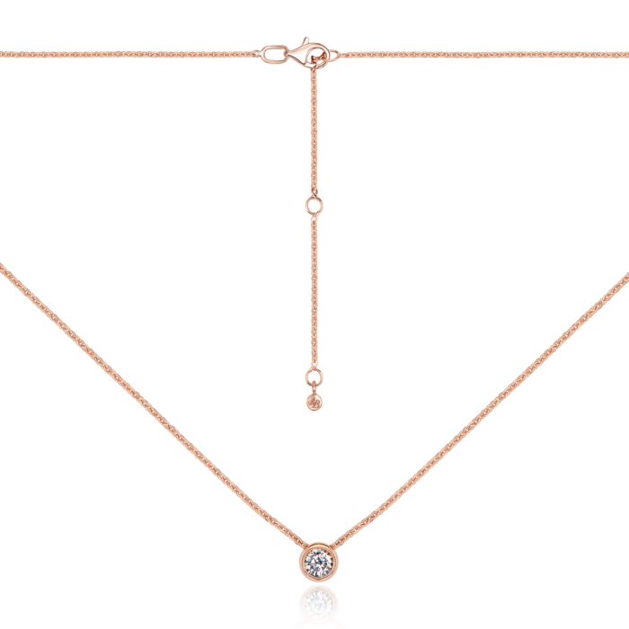 Золотое колье с фианитом. Артикул 31676/66024/01/0/22