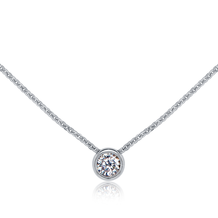 Золотое колье с фианитом. Артикул 31676/66024-1/02/1/22