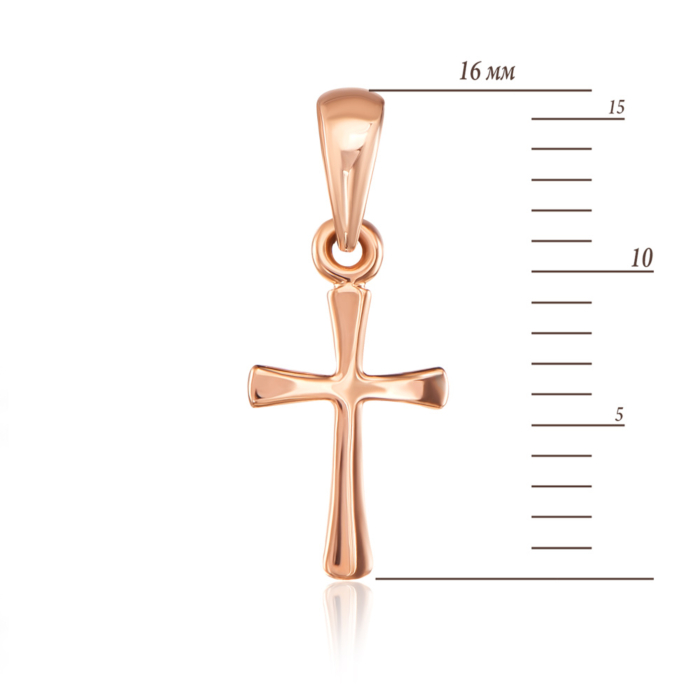 Золотий хрестик без вставки. Артикул 31686/01/0