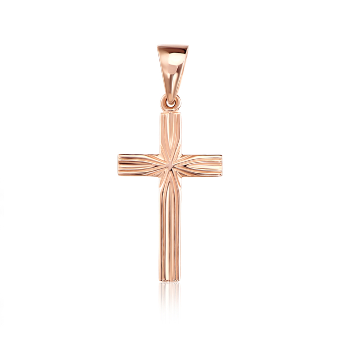 Золотий хрестик без вставки. Артикул 31692/01/0