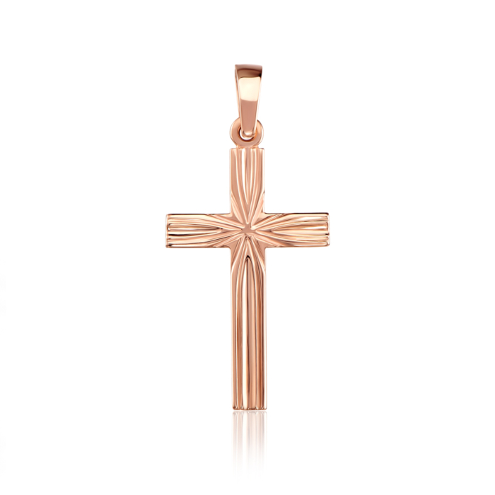 Золотий хрестик без вставки. Артикул 31702/01/0