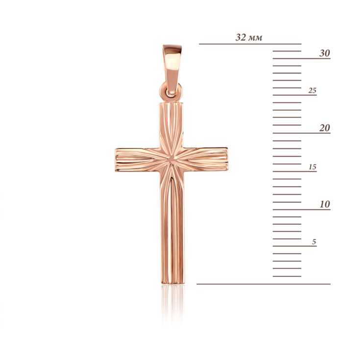 Золотий хрестик без вставки. Артикул 31702/01/0