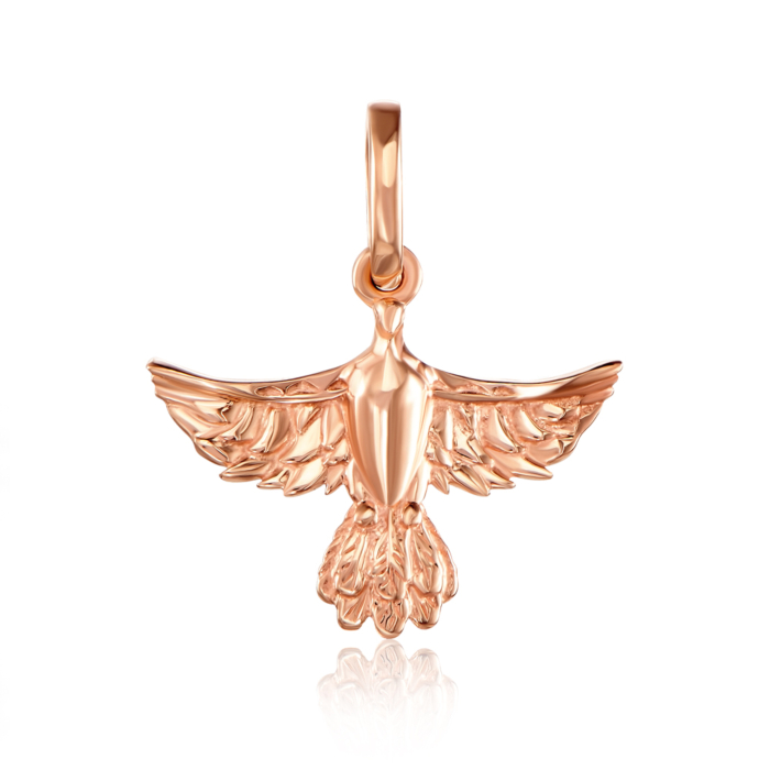 Золота підвіска «Пташка» без вставки. Артикул 31704/01/0