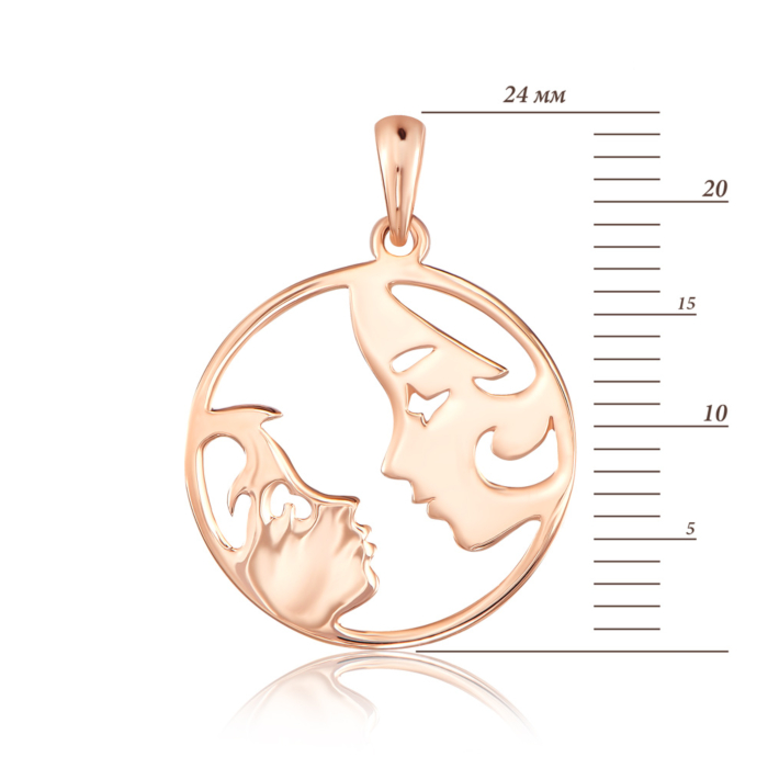 Золота підвіска «Мама і дитина» без вставки. Артикул 31705/01/0