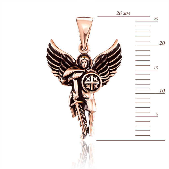 Золота підвіска з чорнінням. Артикул 31706-3/01/4