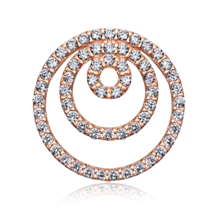 Золота підвіска з фіанітами. Артикул 31725/01/0/13