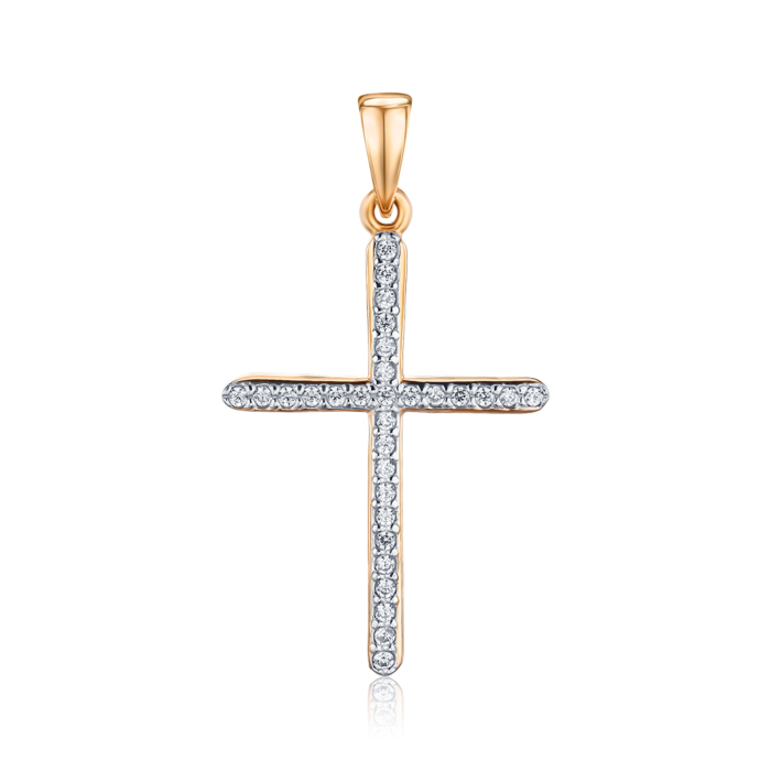 Золотой крестик с фианитами Tesori 31765/01/1/4232