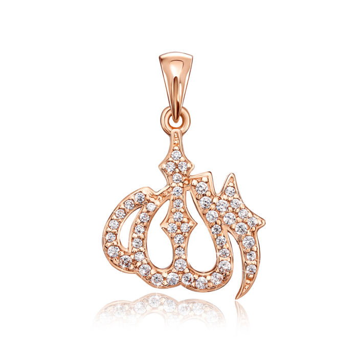 Золота підвіска з фіанітами. Артикул 31820/01/0/601