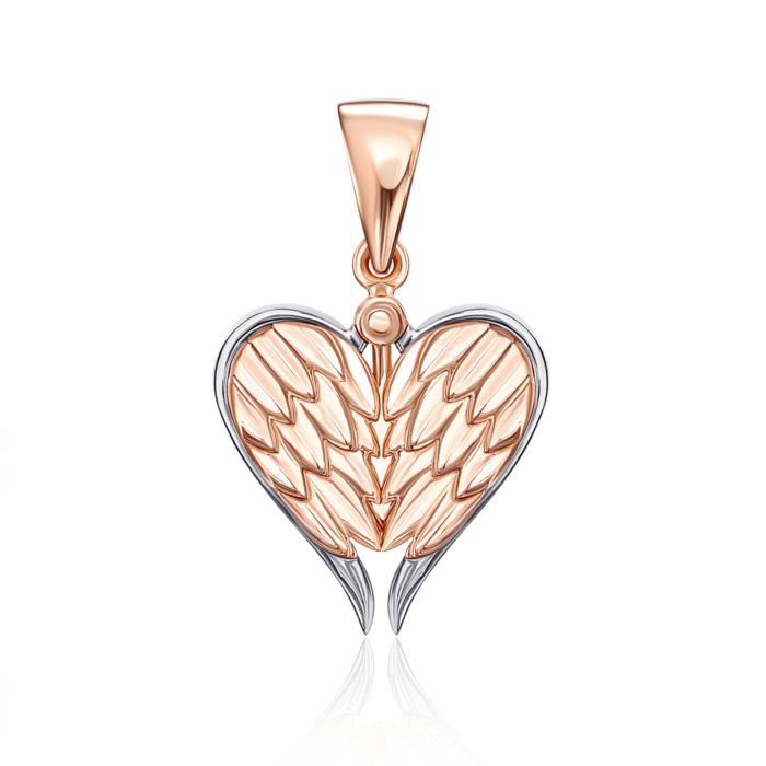 Золота підвіска «Серце» без вставки. Артикул 31829/01/1