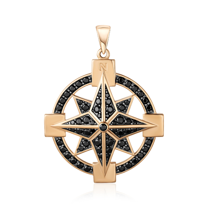 Золота підвіска з фіанітами. Артикул 31865-1/01/1/3687