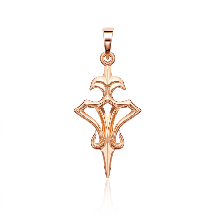 Золотой мужской подвес без вставки. Артикул 31870/01/0