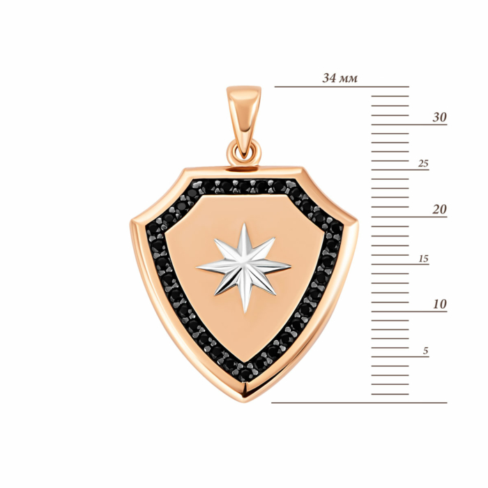 Золота підвіска з фіанітами. Артикул UG531874/01/1/348