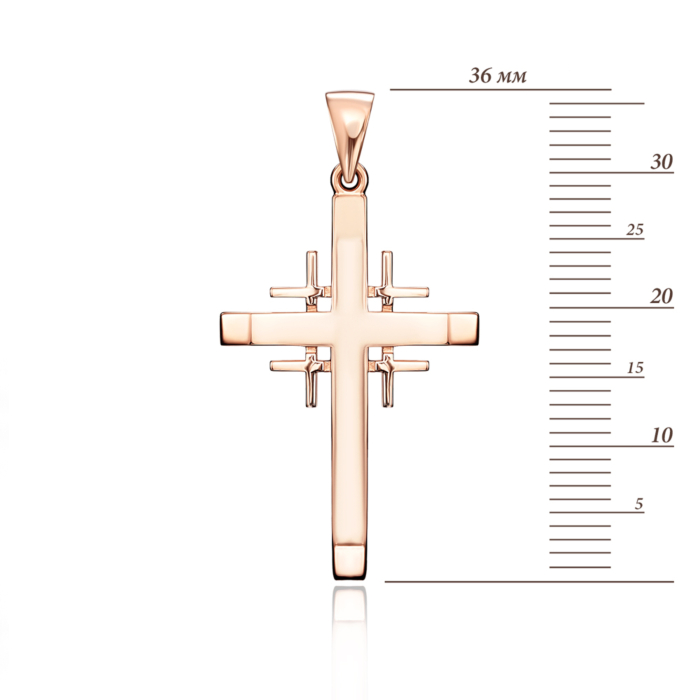 Золотой крестик без вставки. Артикул 31880/01/0