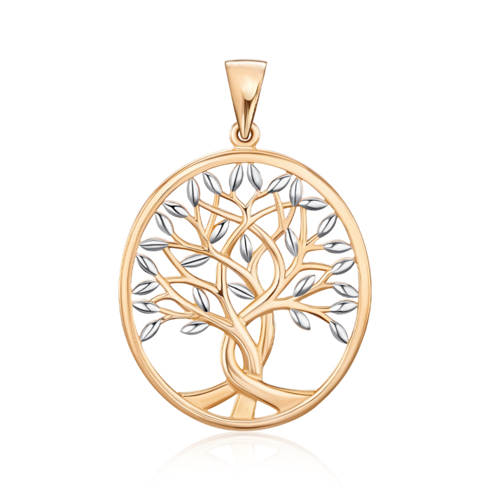 Золотая подвеска «Дерево жизни» без вставки. Артикул 31895/01/1