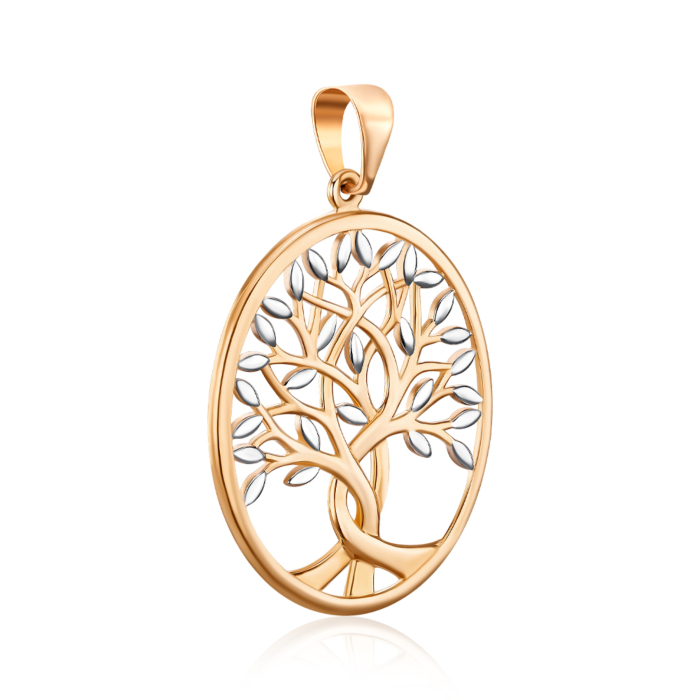 Золотая подвеска «Дерево жизни» без вставки. Артикул 31895/01/1