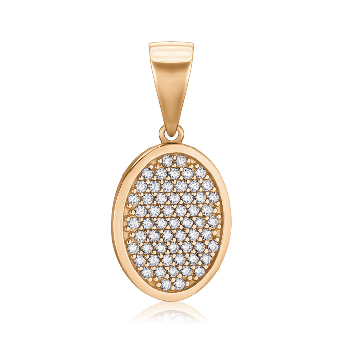 Золота підвіска з фіанітами 3190160101-P/01/1