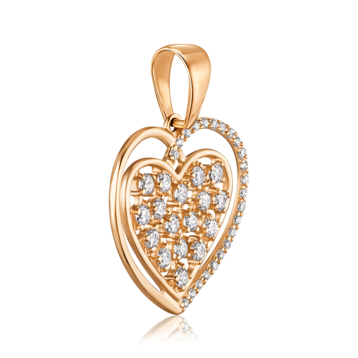 Золота підвіска з фіанітами. Артикул 32085/01/0/774