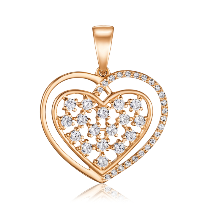 Золота підвіска з фіанітами. Артикул 32085/01/0/774