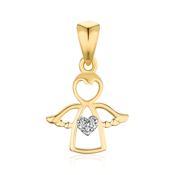 Золота підвіска з фіанітами. Артикул 32150/03/1/1