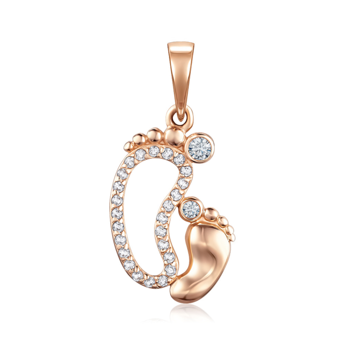 Золота підвіска з фіанітами. Артикул 32152/01/0/944