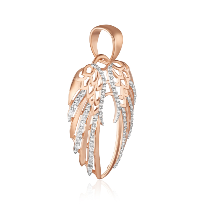 Золота підвіска з фіанітами. Артикул 32163/01/1/42