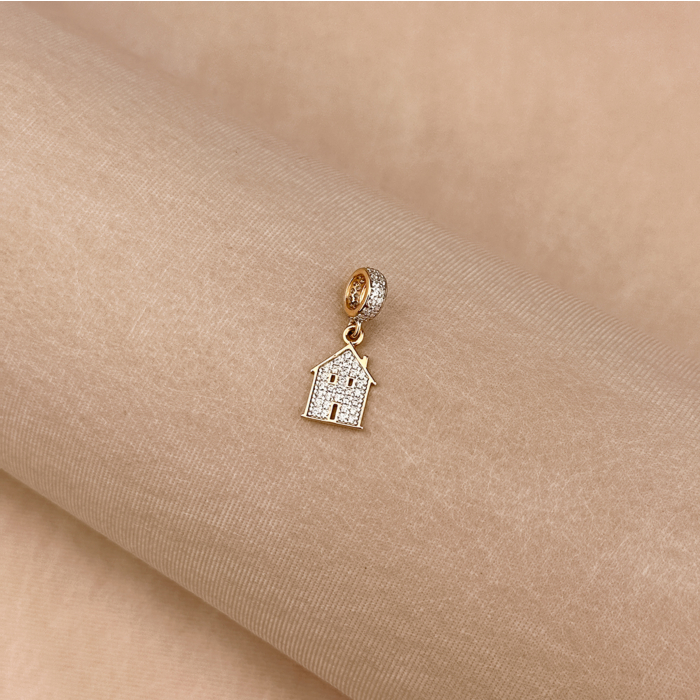 Золота підвіска-шарм з фіанітами 32208/01/1/1