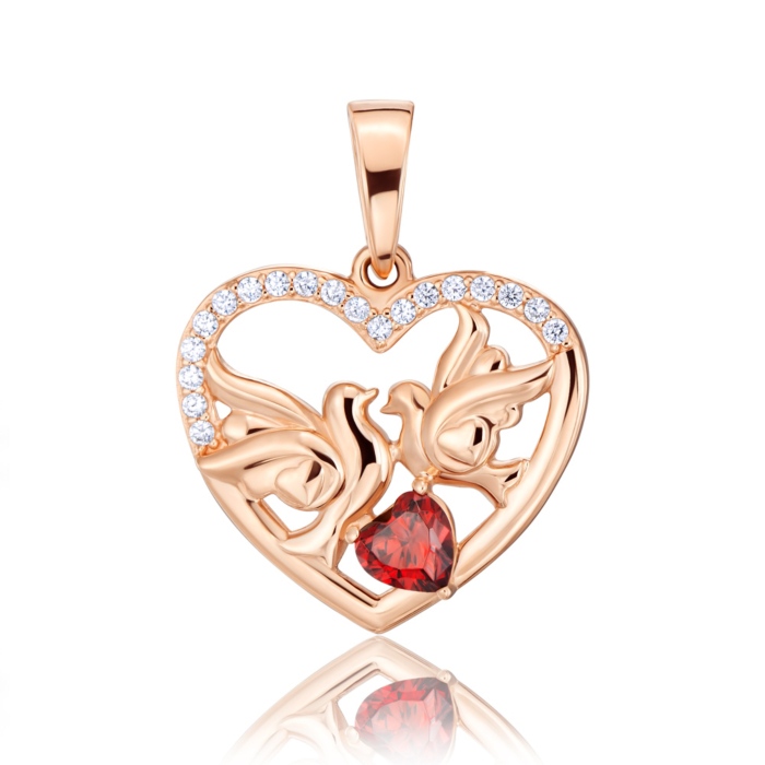 Золота підвіска з фіанітами. Артикул 32241/01/0/3688