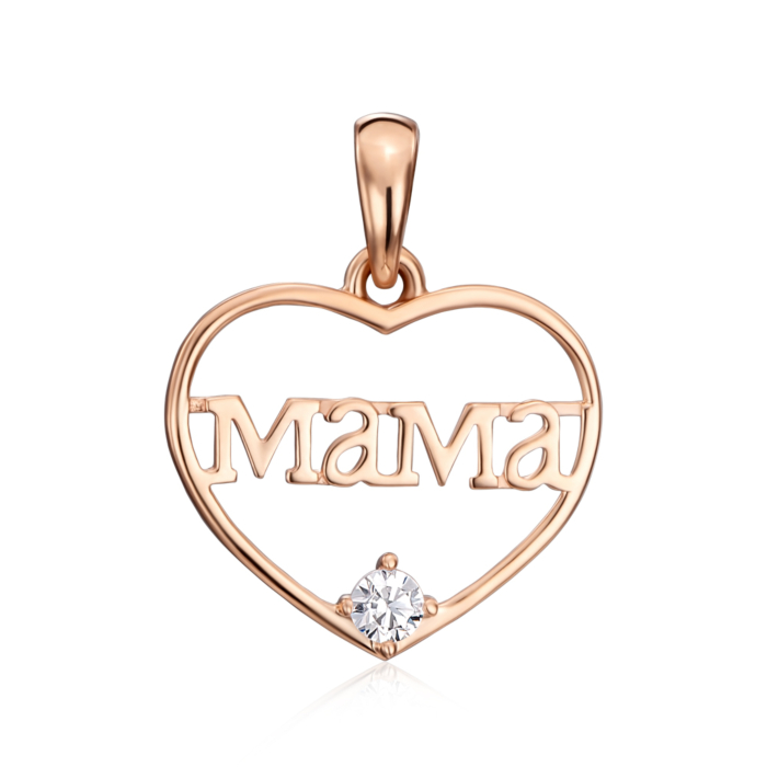 Золота підвіска з фіанітами. Артикул 32277/01/0/52