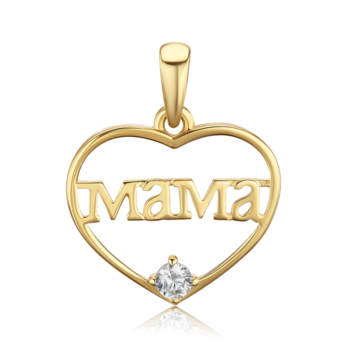 Золотая подвеска Мама. Артикул 32277/03/0/52