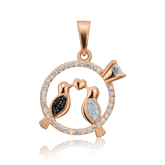 Золота підвіска з фіанітами. Артикул 32279/01/1/4093