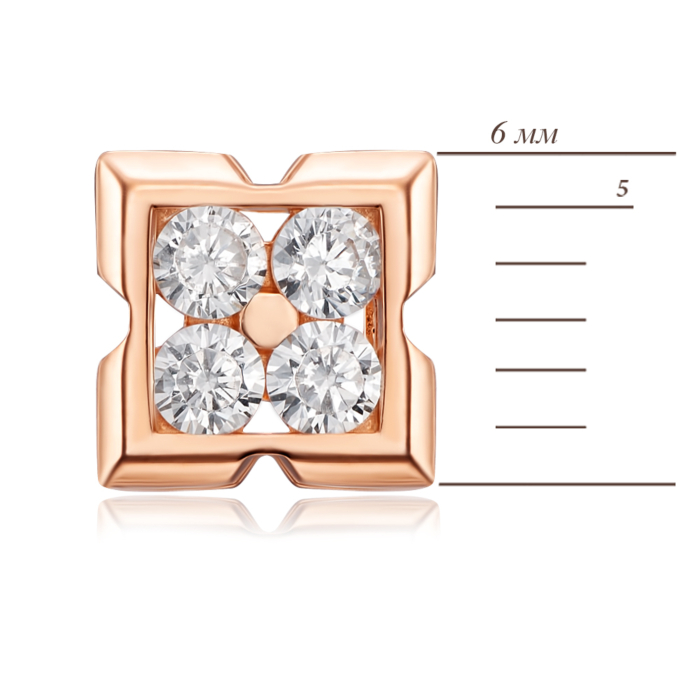 Золота підвіска з фіанітами. Артикул 32328/01/0/64