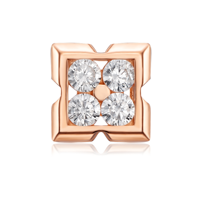 Золота підвіска з фіанітами. Артикул 32328/01/0/64