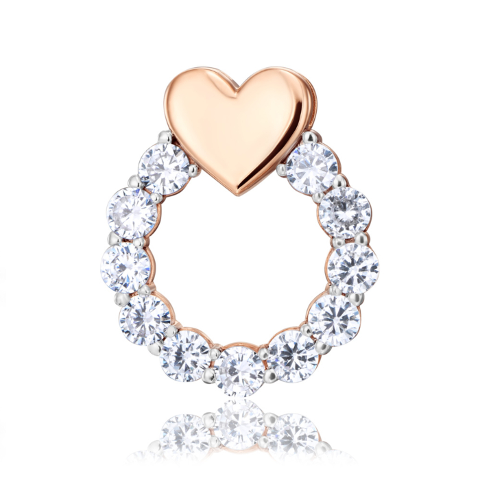 Золота підвіска з фіанітами. Артикул 32351/01/1/53