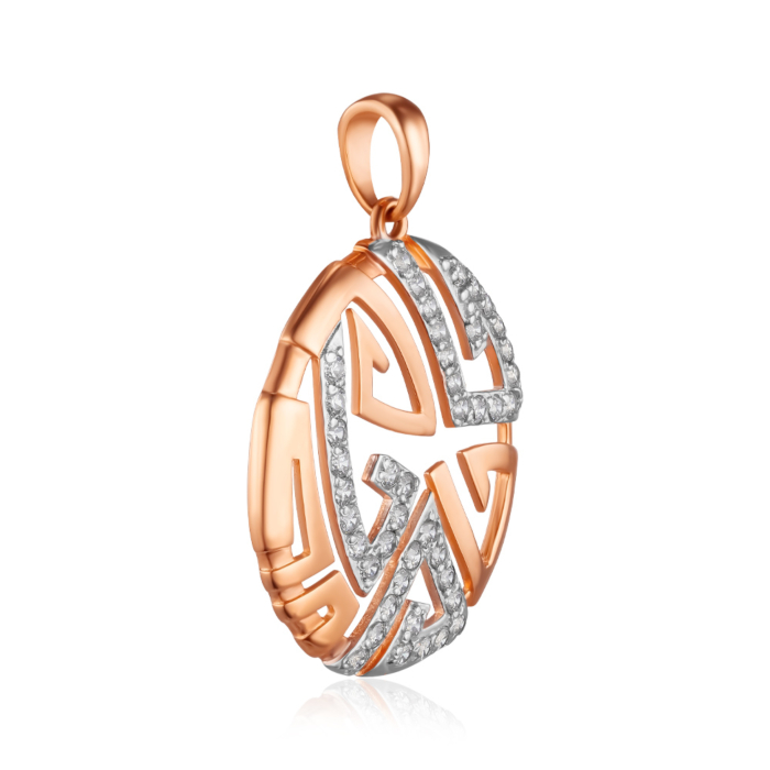 Золота підвіска з фіанітами. Артикул 32374/01/1/13