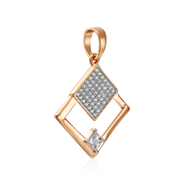 Золота підвіска з фіанітами. Артикул 32426/01/1/3908
