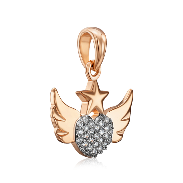 Золота підвіска з фіанітами. Артикул 32431/01/1/1