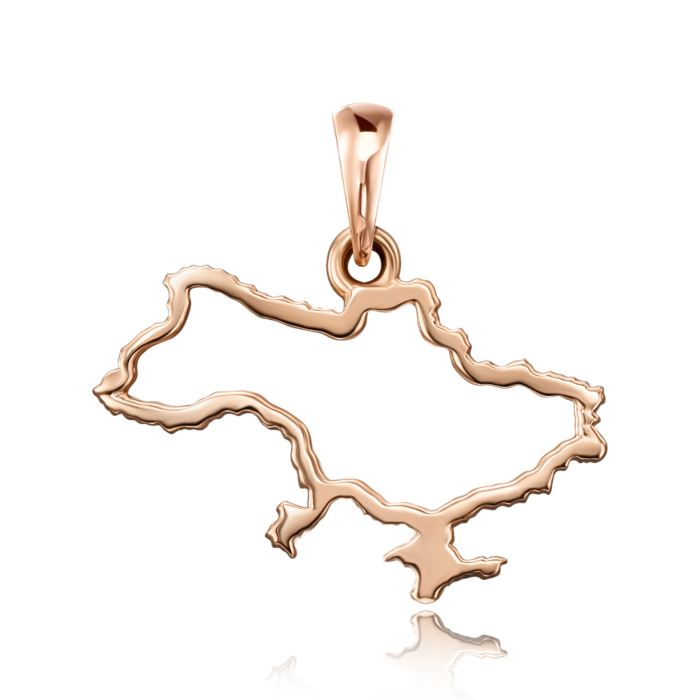 Золота підвіска "Україна". Артикул 32445/01/0