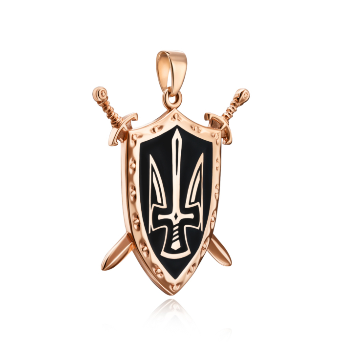 Золота підвіска з емаллю. Артикул 32456/01/0/389