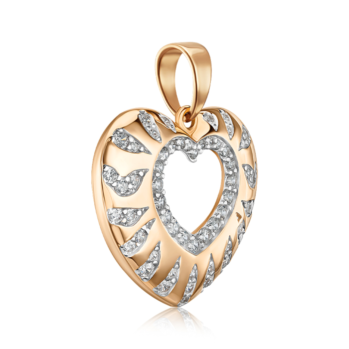 Золота підвіска з фіанітами 32509/01/1/75