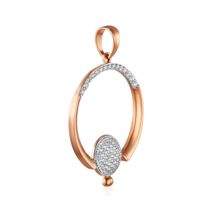 Золота підвіска з фіанітами. Артикул 32519/01/1/75