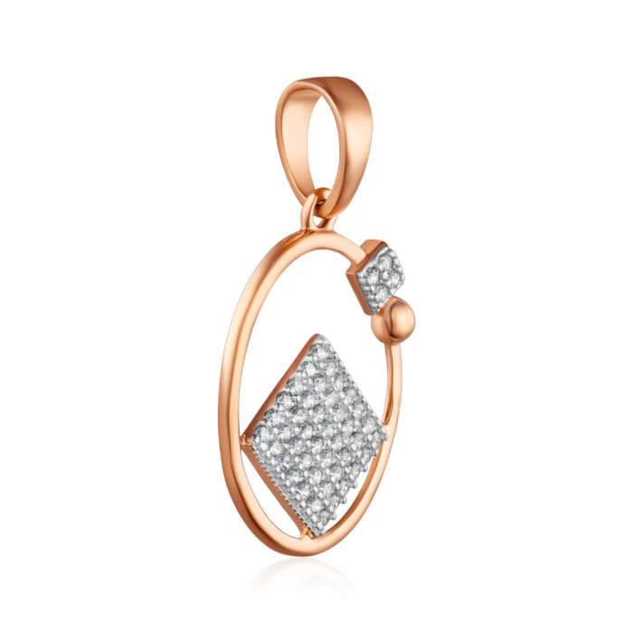 Золота підвіска з фіанітами. Артикул 32530/01/1/1