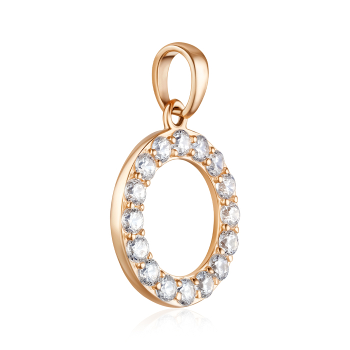 Золота підвіска з фіанітами. Артикул 32542/01/0/17