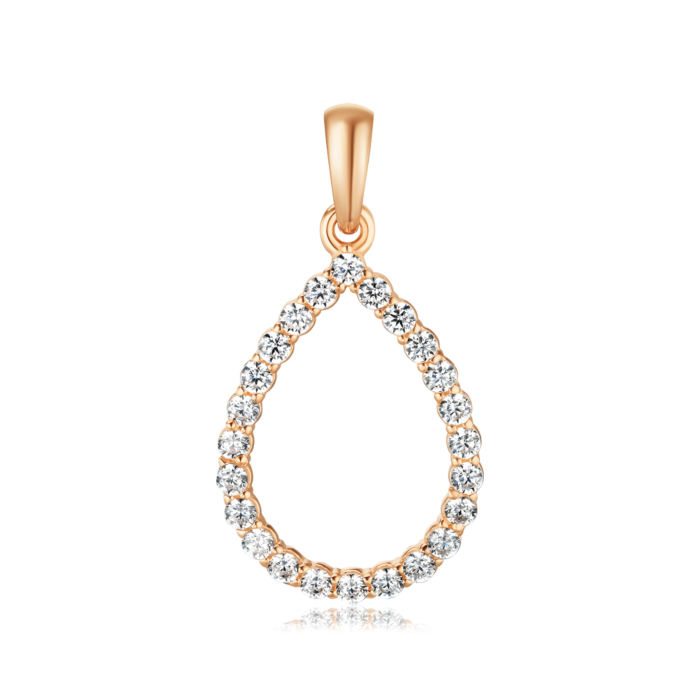 Підвіска з червоного золота з фіанітами 32549/01/0/4025