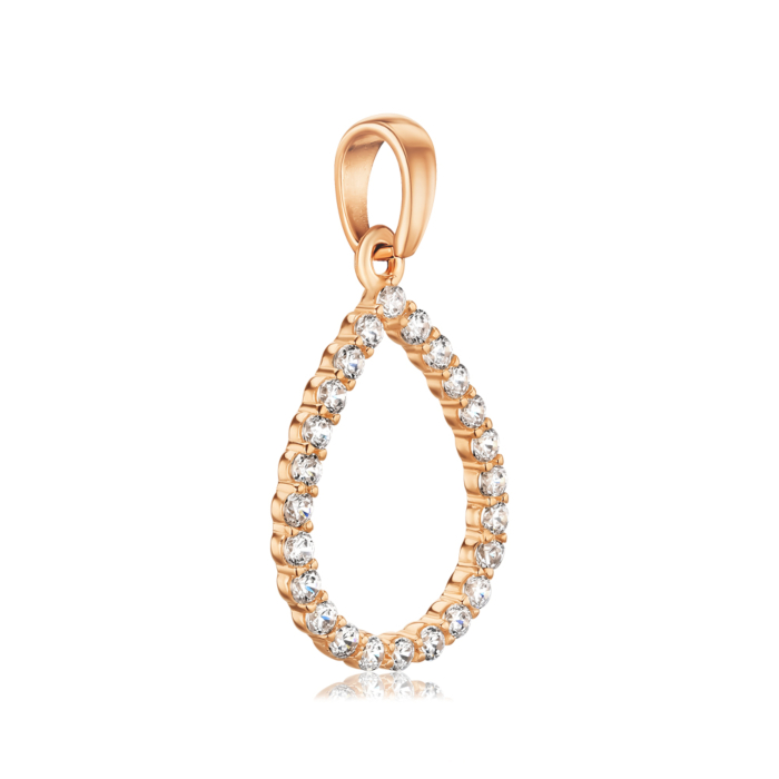 Підвіска з червоного золота з фіанітами 32549/01/0/4025