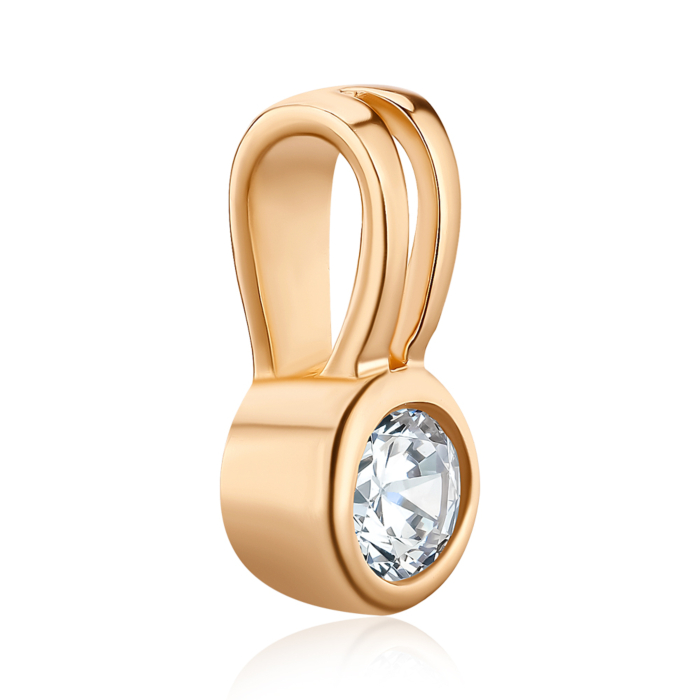Підвіска з червоного золота з фіанітом 32575/01/0/4035